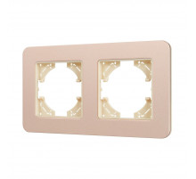 Рамка на 2 поста алюминиевая Arlight FRM-AKIRY-SFAL-2-GD 049739