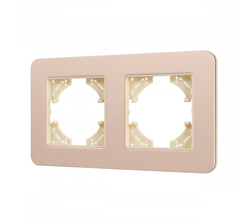 Рамка на 2 поста алюминиевая Arlight FRM-AKIRY-SFAL-2-GD 049739