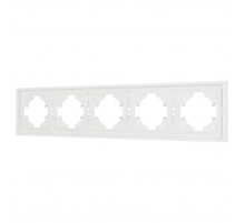 Рамка пластиковая на 5 постов Arlight FRM-TENDO-SFPL-5-WH 054660
