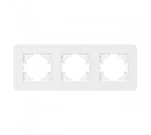 Рамка на 3 поста стеклянная Arlight FRM-OMALI-GS-3-WH 049696 Рамка на 3 поста стеклянная Arlight FRM-OMALI-GS-3-WH 049696