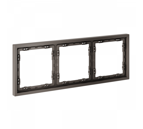 Рамка пластиковая Voltum S70 на 3 пост, (капучино) VLS100314