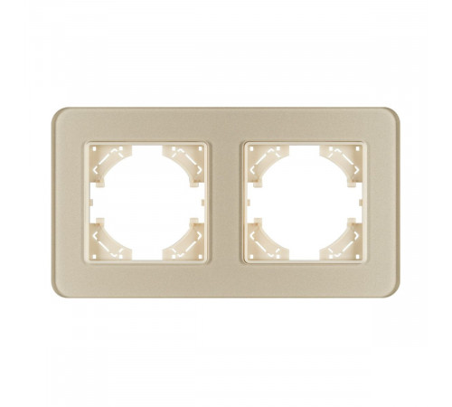 Рамка на 2 поста стеклянная Arlight FRM-OMALI-GS-2-GD 049695