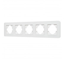Рамка на 5 постов стеклянная Arlight FRM-OMALI-SFGS-5-WH 049720