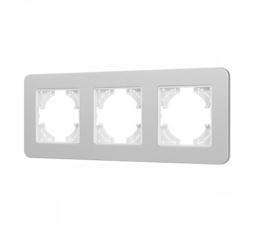Рамка на 3 поста алюминиевая Arlight FRM-AKIRY-SFAL-3-SR 049740 Рамка на 3 поста алюминиевая Arlight FRM-AKIRY-SFAL-3-SR 049740