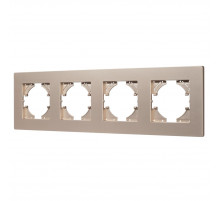 Рамка на 4 поста пластиковая Arlight FRM-PERIO-PL-4-GD 049761