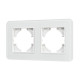 Рамка на 2 поста стеклянная Arlight FRM-OMALI-SFGS-2-WH 049708