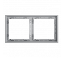 Рамка пластиковая Voltum S70 на 2 поста, (серый) VLS100216
