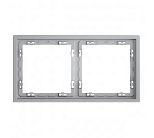 Рамка пластиковая Voltum S70 на 2 поста, (серый) VLS100216