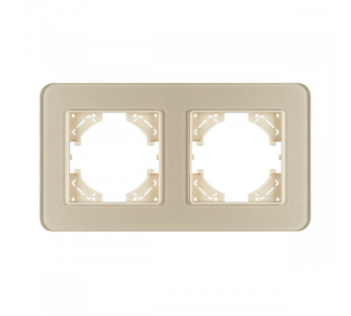 Рамка на 2 поста стеклянная Arlight FRM-OMALI-SFGS-2-GD 049711 Рамка на 2 поста стеклянная Arlight FRM-OMALI-SFGS-2-GD 049711