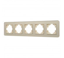 Рамка на 5 постов стеклянная Arlight FRM-OMALI-SFGS-5-GD 049723