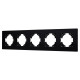 Рамка на 5 постов пластиковая Arlight FRM-PERIO-PL-5-BK 049763