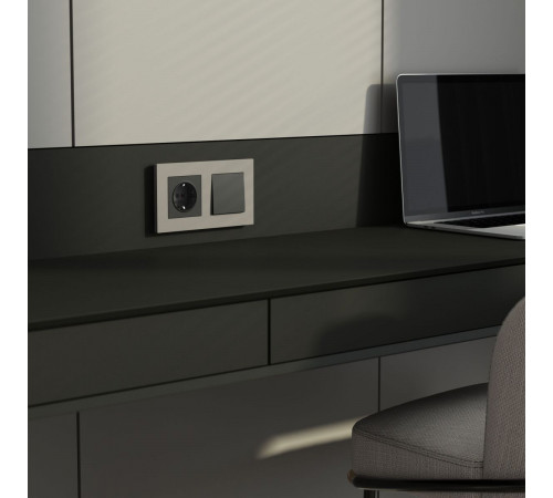 Рамка на 2 поста Werkel Slab (дымчатый софт) W0022917 4690389218415