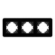 Рамка на 3 поста стеклянная Arlight FRM-OMALI-GS-3-BK 049697