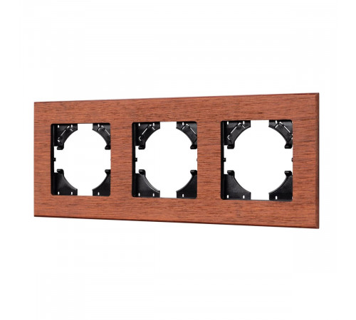 Рамка на 3 поста из натурального дерева Arlight FRM-XSILO-WD-3-NL 050873 Рамка на 3 поста из натурального дерева Arlight FRM-XSILO-WD-3-NL 050873
