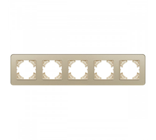 Рамка на 5 постов стеклянная Arlight FRM-OMALI-SFGS-5-GD 049723 Рамка на 5 постов стеклянная Arlight FRM-OMALI-SFGS-5-GD 049723