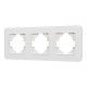 Рамка на 3 поста стеклянная Arlight FRM-OMALI-GS-3-WH 049696