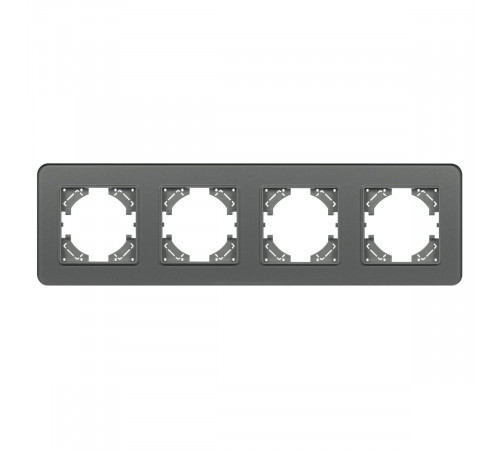 Рамка на 4 поста стеклянная Arlight FRM-OMALI-SFGS-4-GR 049718 Рамка на 4 поста стеклянная Arlight FRM-OMALI-SFGS-4-GR 049718