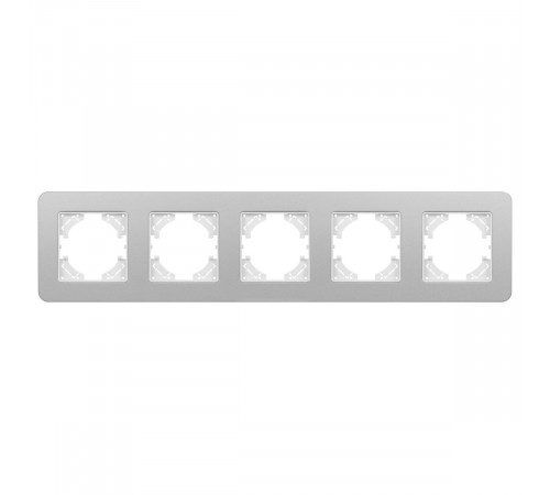 Рамка на 5 постов алюминиевая Arlight FRM-AKIRY-SFAL-5-SR 049746 Рамка на 5 постов алюминиевая Arlight FRM-AKIRY-SFAL-5-SR 049746