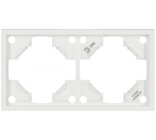 Рамка для розеток и выключателей ЭРА Galaxy 15-5002-01 на 2 поста белый Б0070844