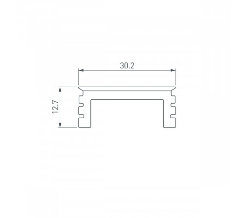 Экран Arlight LINE-3535-BENT-SIDE-2M OPAL BLACK (Силикон) 066910