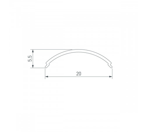 Экран Arlight SL-KANT-H16-2000 ROUND BLACK (Пластик) 065411