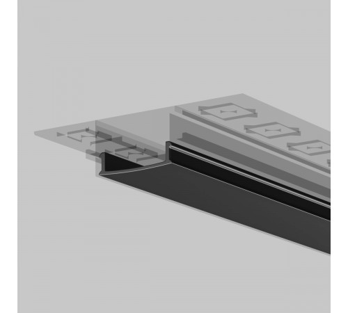 Рассеиватель для профиля 61×14 Maytoni Led Strip ALM-6114-B-DF-2M 642014 Рассеиватель для профиля 61×14 Maytoni Led Strip ALM-6114-B-DF-2M 642014