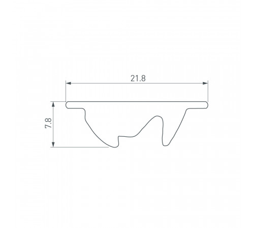 Экран асимметричный Arlight SL-LINE-W20-2500 (Пластик) 033746(1)