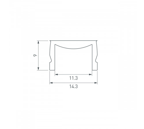 Экран матовый Arlight HR-M-IP20-3000 (до IP67 с герметизацией) 065927
