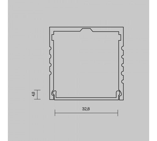Рассеиватель для профиля 35×35 Maytoni Led Strip ALM-3535A-O-DF-10M 642031