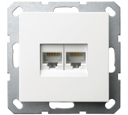 Розетка компьютерная двойная Jasmart RJ46 6 кат G6108W