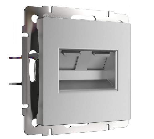 Розетка двойная Ethernet RJ-45 Werkel серебряный W1181106 4690389156489