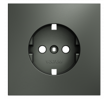 Накладка для розетки с заземлением Voltum S70 (титан) VLS000606
