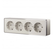 Розетка четверная с заземлением и шторками Werkel Gallant (слоновая кость) W5072204 4690389217999 a071253