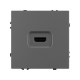 Механизм HDMI розетки Arlight SCT-NOBE-MHD1-SFPL-GR (Серый базальт) 061844