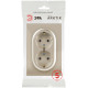 Розетка Эра Arktik 16-2105-04 двойная с заземлением 2X2P+E Schuko со шторками 16А-250В шампань Б0070457
