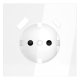 Накладка для розетки с заземлением и защитными шторками, с USB A+C Voltum S70 (белый глянцевый) VLS001001