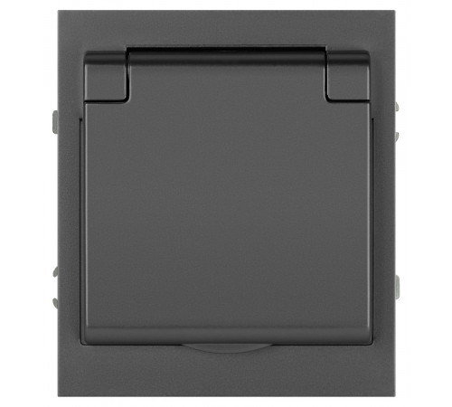 Розетка Эра Arktik 16-2103-06 с заземлением 2P+E Schuko со шторками с крышкой 16А-250В графит Б0070439