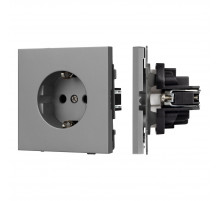 Механизм электрической розетки Arlight SCT-TENDO-MEU1-PL-GR (230V, 16A) 054080