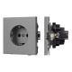 Механизм электрической розетки Arlight SCT-TENDO-MEU1-PL-GR (230V, 16A) 054080