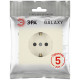 Розетка Эра Galaxy 15-2102-02 c заземлением 2P+E Schuko со шторками 16А-250В IP20 слоновая кость Б0070641