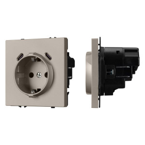 Механизм розетки с USB зарядкой Arlight SCT-NOBE-MUCC-SFPL-CA (230V, 16A) 061814