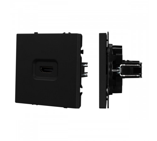 Механизм HDMI розетки Arlight SCT-NOBE-MHD1-SFPL-BK (Черный оникс) 061841