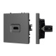 Розетка HDMI софт-тач серый базальт Arlight SCT-MHD1-SFPL-GR 061844(1)