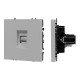 Розетка телефонная софт-тач никель Arlight SCT-MTL1-SFPL-IS (RJ-11, 4C) 061893(1)