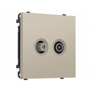 Комплект механизма розетки TV оконечной + SAT SIGMA Кашемир 5-862MHz 3.5dB/950-2150MHz 3.8dB QUANT PRO Ambrella Volt MS353310 (SP3533, PR217)
