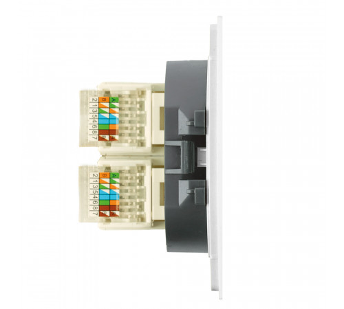 Розетка компьютерная 2-местная RJ-45 (механизм) Stekker Мия RST00-3111-01 50437