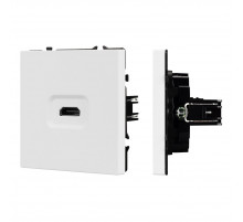 Механизм HDMI розетки Arlight SCT-NOBE-MHD1-SFPL-WH (Белый кварц) 061846