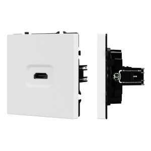 Механизм HDMI розетки Arlight SCT-NOBE-MHD1-SFPL-WH (Белый кварц) 061846