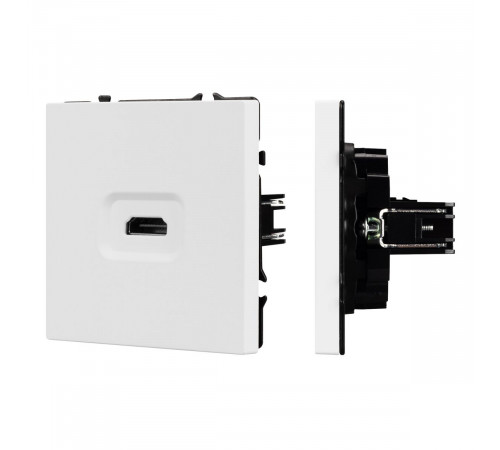 Механизм HDMI розетки Arlight SCT-NOBE-MHD1-SFPL-WH (Белый кварц) 061846