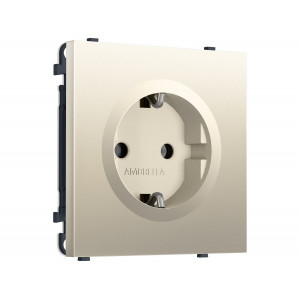 Комплект механизма электрической розетки SIGMA Шёлк 50Hz 2P+E с/з 16A-250V QUANT PRO Ambrella Volt MS546010 (SP5460, PR141)